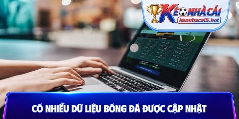 Có nhiều dữ liệu bóng đá được cập nhật